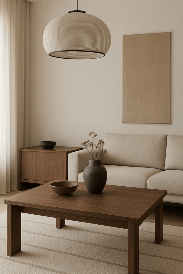 een japandi woonkamer