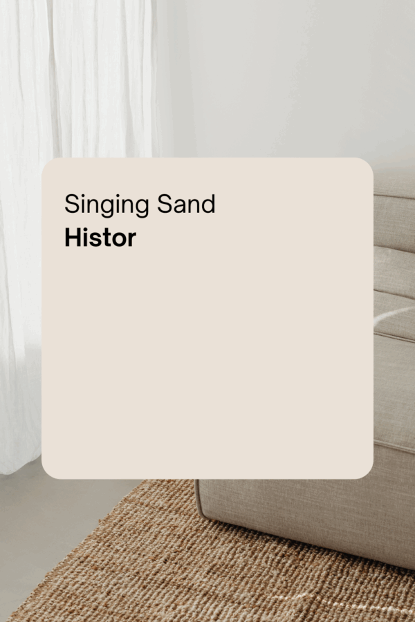 Japandi muurkleur: Singing Sand van Histor