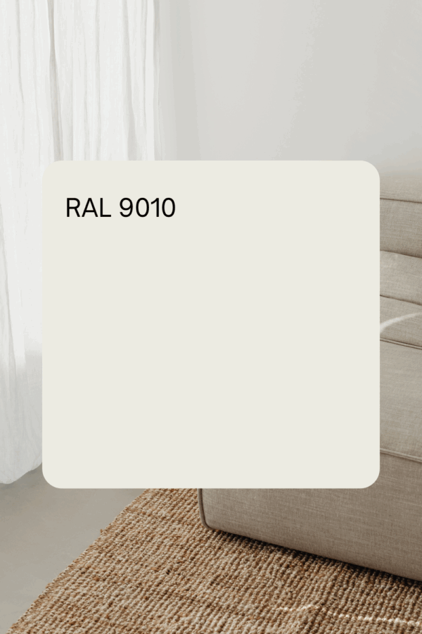 Japandi kleuren: RAL 9010 Zuiver wit met zachte ondertoon