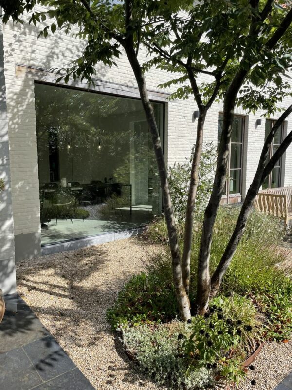 beplanting in Japandi voortuin